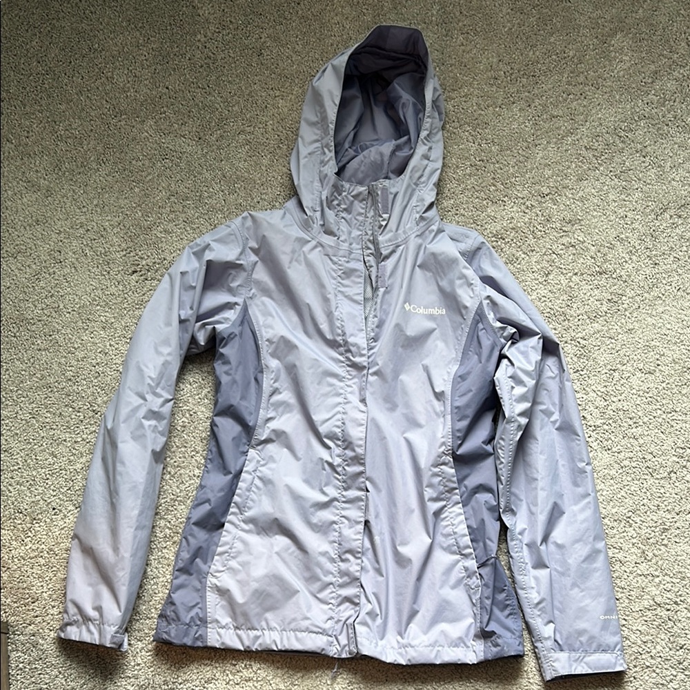 Columbia Light Purple Rain Jacket Jacket Lightweight Water-Resistant